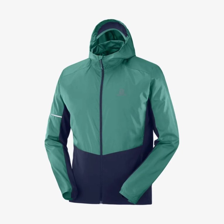 Cortavientos Salomon Agile Hombre Verdes Azul Marino | MX FKTS108